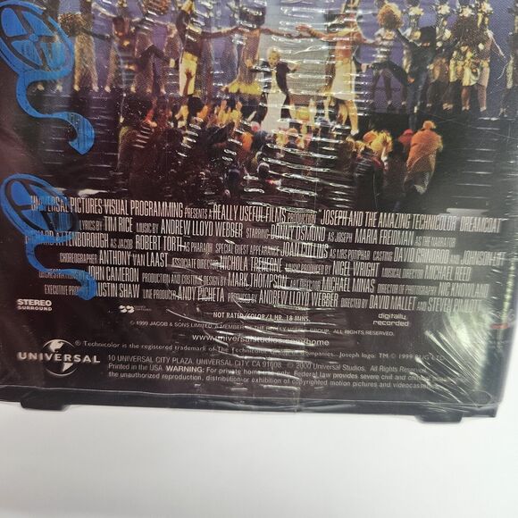 Joseph And The Amazing Technicolor Dreamcoat SEALED VHS 2000 Donny Osmond - Picture 9 of 10